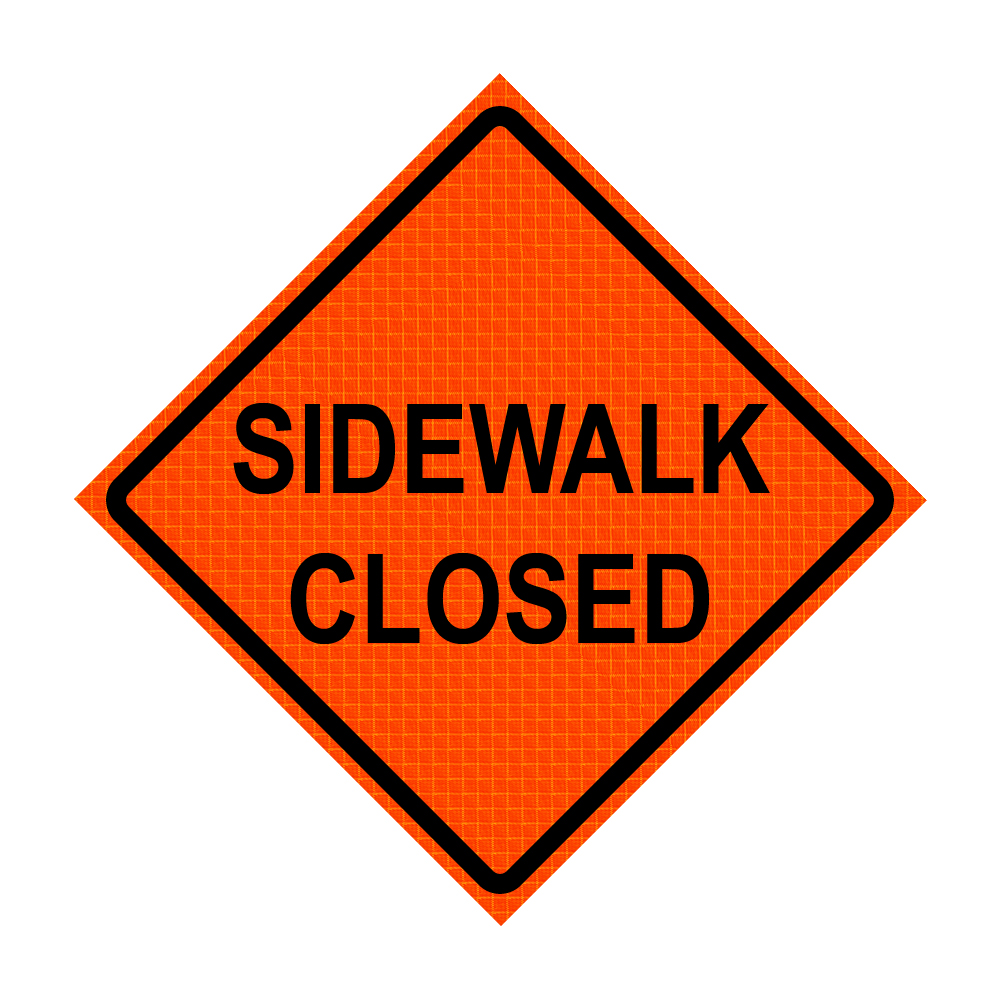 USA標識看板　SIDEWALK CLOSED Sidewalk Closed - 36
